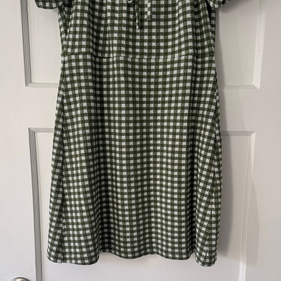Madewell Green Checkered Mini Dress - Picture 3 of 4